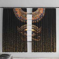 Egypt Eyes Of Horus Window Curtain with Egyptian Hieroglyphs - Wonder Print Shop