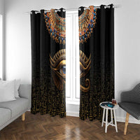 Egypt Eyes Of Horus Window Curtain with Egyptian Hieroglyphs - Wonder Print Shop
