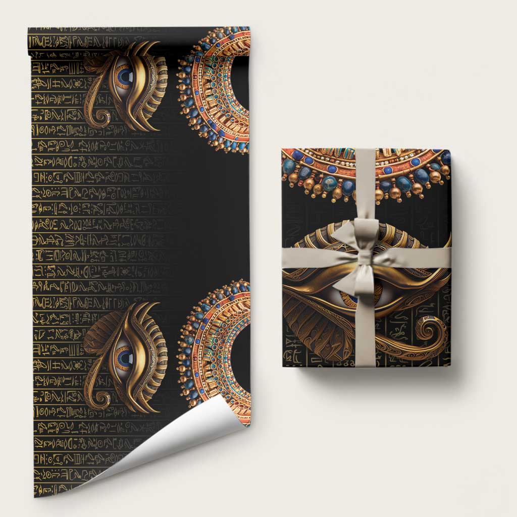 Egypt Eyes Of Horus Wrapping Paper Egyptian Hieroglyphs - Wonder Print Shop