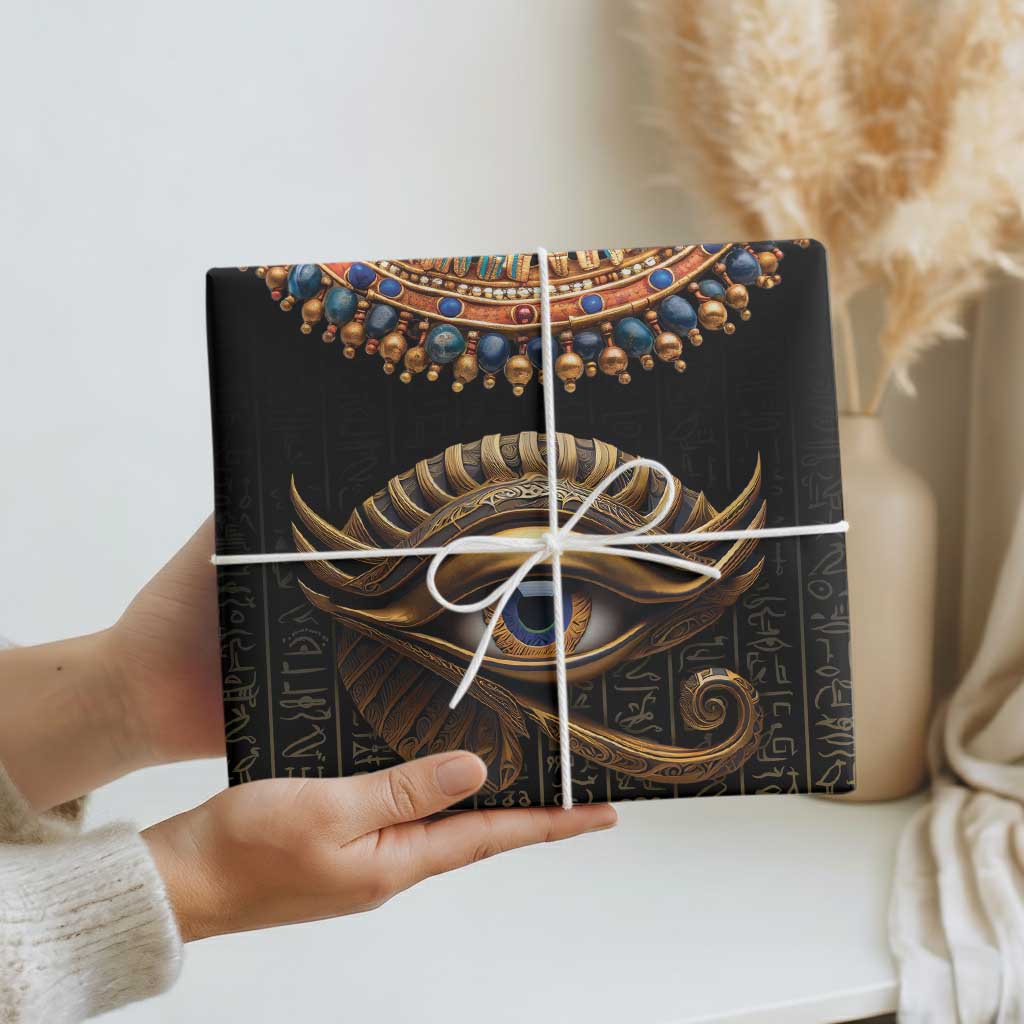 Egypt Eyes Of Horus Wrapping Paper Egyptian Hieroglyphs - Wonder Print Shop