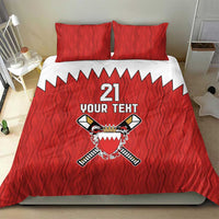 Custom Bahrain Cricket Bedding Set Coat of arms of Bahrain with Sporty Pattern LT9 - Wonder Print Shop