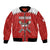 Custom Bahrain Cricket Bomber Jacket Coat of arms of Bahrain with Sporty Pattern LT9 - Wonder Print Shop