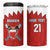 Custom Bahrain Cricket 4 in 1 Can Cooler Tumbler Coat of arms of Bahrain with Sporty Pattern LT9 - Wonder Print Shop