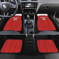 Custom Bahrain Cricket Car Mats Coat of arms of Bahrain with Sporty Pattern LT9 - Wonder Print Shop