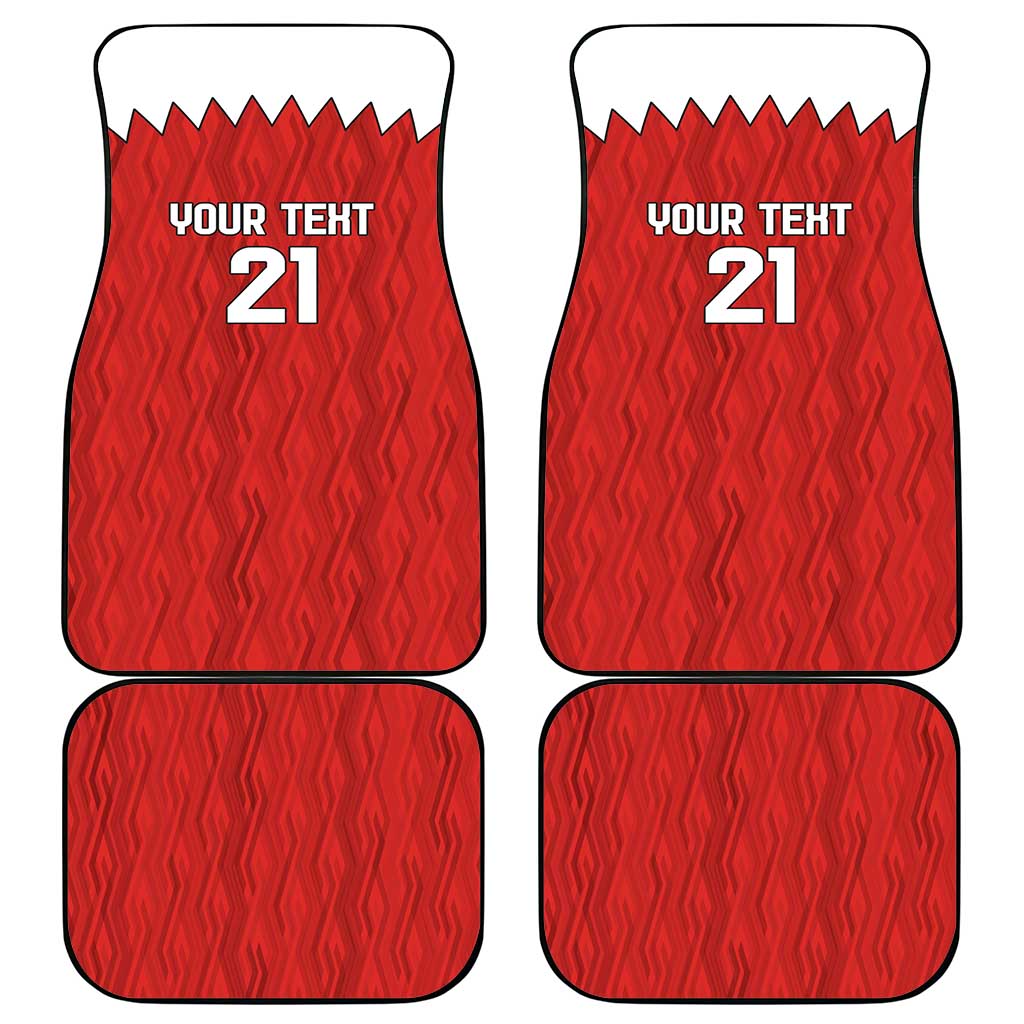 Custom Bahrain Cricket Car Mats Coat of arms of Bahrain with Sporty Pattern LT9 - Wonder Print Shop