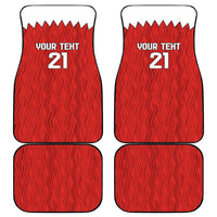 Custom Bahrain Cricket Car Mats Coat of arms of Bahrain with Sporty Pattern LT9 - Wonder Print Shop