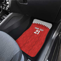 Custom Bahrain Cricket Car Mats Coat of arms of Bahrain with Sporty Pattern LT9 - Wonder Print Shop