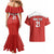 Custom Bahrain Cricket Couples Matching Mermaid Dress and Hawaiian Shirt Coat of arms of Bahrain with Sporty Pattern LT9 - Wonder Print Shop