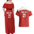 Custom Bahrain Cricket Couples Matching Off Shoulder Maxi Dress and Hawaiian Shirt Coat of arms of Bahrain with Sporty Pattern LT9 - Wonder Print Shop