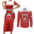 Custom Bahrain Cricket Couples Matching Short Sleeve Bodycon Dress and Long Sleeve Button Shirt Coat of arms of Bahrain with Sporty Pattern LT9 - Wonder Print Shop