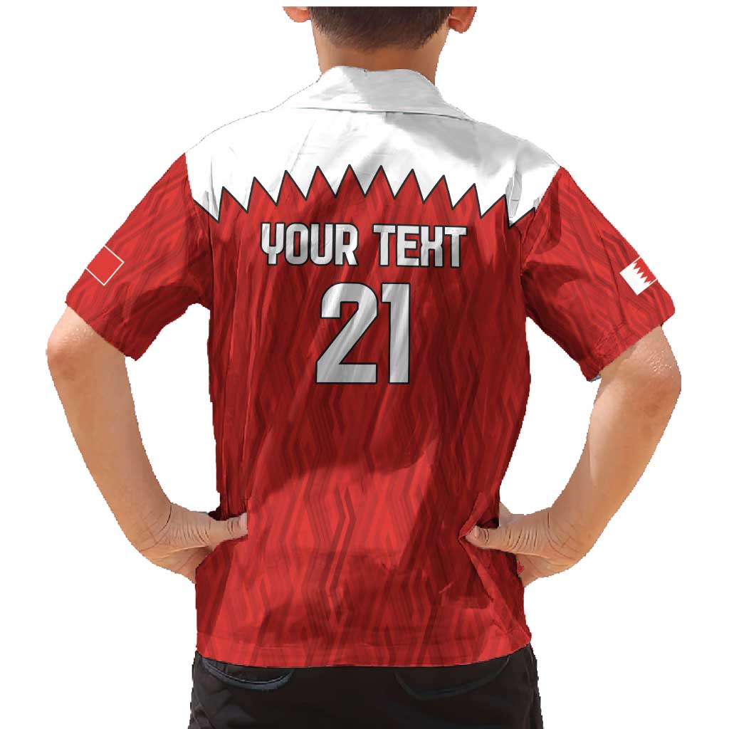 Custom Bahrain Cricket Family Matching Mermaid Dress and Hawaiian Shirt Coat of arms of Bahrain with Sporty Pattern LT9 - Wonder Print Shop