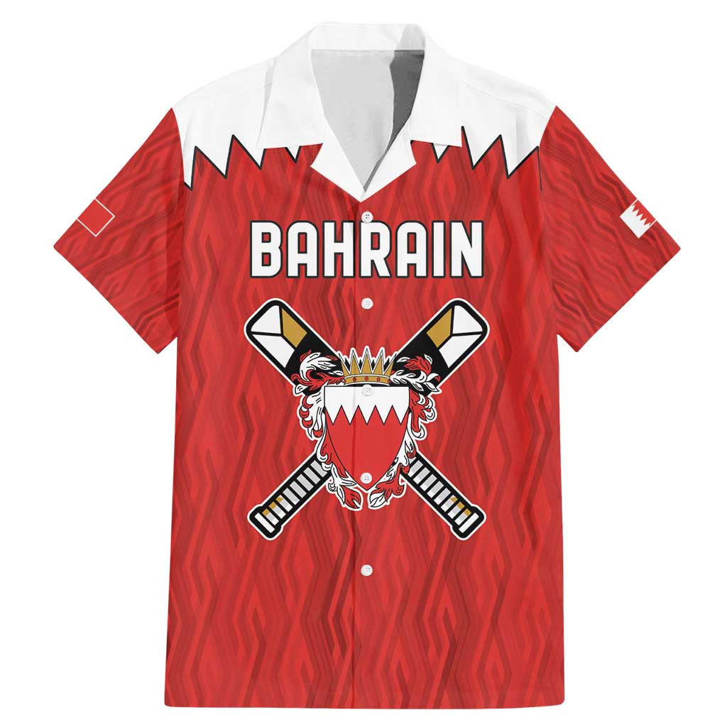 Custom Bahrain Cricket Family Matching Mermaid Dress and Hawaiian Shirt Coat of arms of Bahrain with Sporty Pattern LT9 - Wonder Print Shop