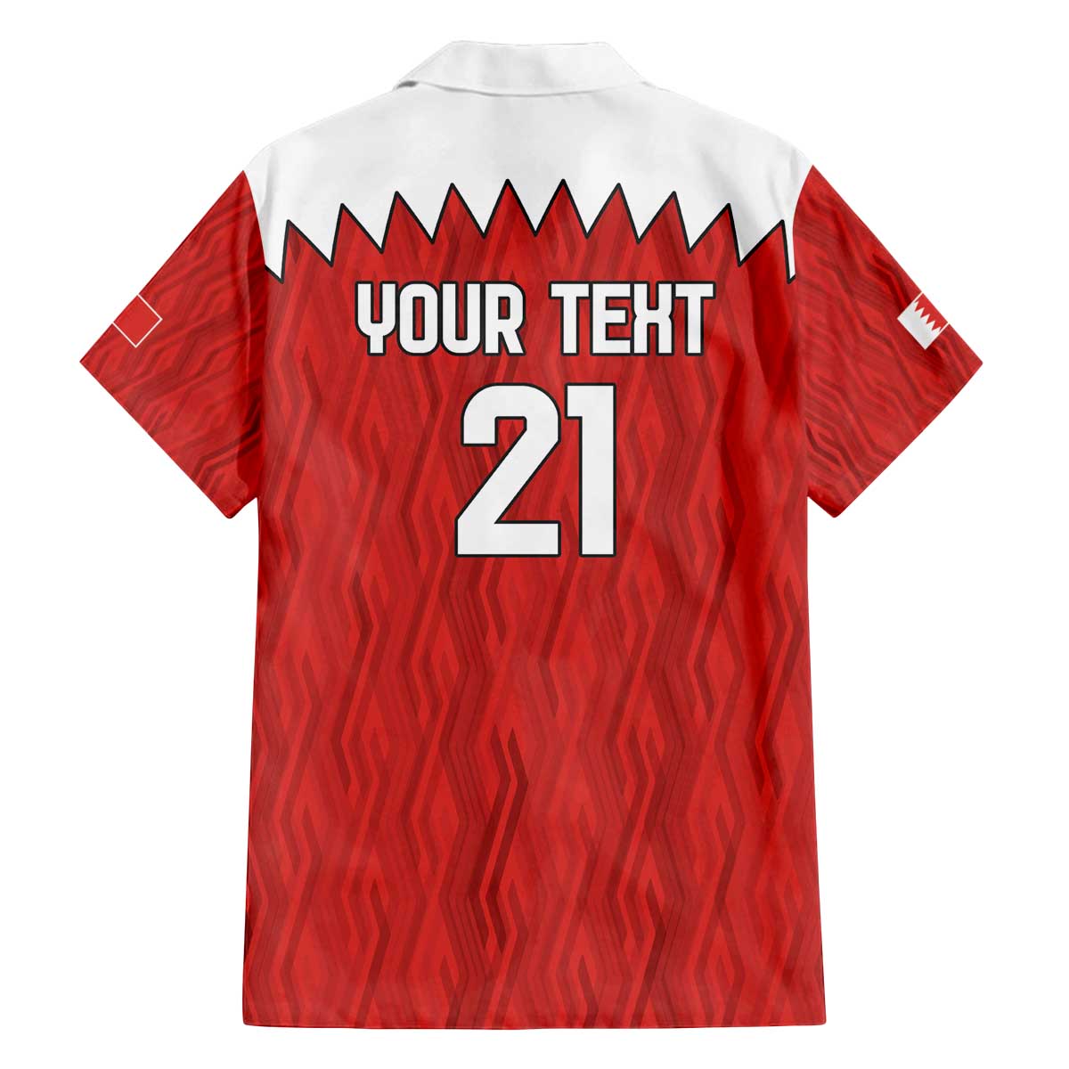 Custom Bahrain Cricket Family Matching Off The Shoulder Long Sleeve Dress and Hawaiian Shirt Coat of arms of Bahrain with Sporty Pattern - Wonder Print Shop