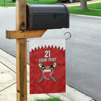 Custom Bahrain Cricket Garden Flag Coat of arms of Bahrain with Sporty Pattern - Wonder Print Shop