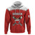 Custom Bahrain Cricket Hoodie Coat of arms of Bahrain with Sporty Pattern - Wonder Print Shop