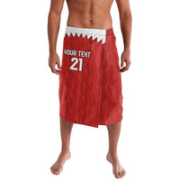 Custom Bahrain Cricket Lavalava Coat of arms of Bahrain with Sporty Pattern - Wonder Print Shop