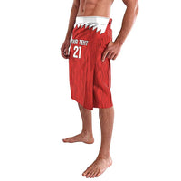 Custom Bahrain Cricket Lavalava Coat of arms of Bahrain with Sporty Pattern - Wonder Print Shop