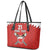 Custom Bahrain Cricket Leather Tote Bag Coat of arms of Bahrain with Sporty Pattern - Wonder Print Shop