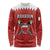 Custom Bahrain Cricket Long Sleeve Shirt Coat of arms of Bahrain with Sporty Pattern - Wonder Print Shop