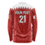 Custom Bahrain Cricket Long Sleeve Shirt Coat of arms of Bahrain with Sporty Pattern - Wonder Print Shop