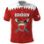 Custom Bahrain Cricket Polo Shirt Coat of arms of Bahrain with Sporty Pattern - Wonder Print Shop