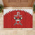 Custom Bahrain Cricket Rubber Doormat Coat of arms of Bahrain with Sporty Pattern - Wonder Print Shop