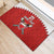 Custom Bahrain Cricket Rubber Doormat Coat of arms of Bahrain with Sporty Pattern - Wonder Print Shop