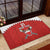 Custom Bahrain Cricket Rubber Doormat Coat of arms of Bahrain with Sporty Pattern - Wonder Print Shop