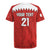 Custom Bahrain Cricket Rugby Jersey Coat of arms of Bahrain with Sporty Pattern - Wonder Print Shop