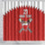 Custom Bahrain Cricket Shower Curtain Coat of arms of Bahrain with Sporty Pattern