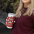 Custom Bahrain Cricket Tumbler Cup Coat of arms of Bahrain with Sporty Pattern - Wonder Print Shop