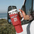 Custom Bahrain Cricket Tumbler With Handle Coat of arms of Bahrain with Sporty Pattern - Wonder Print Shop