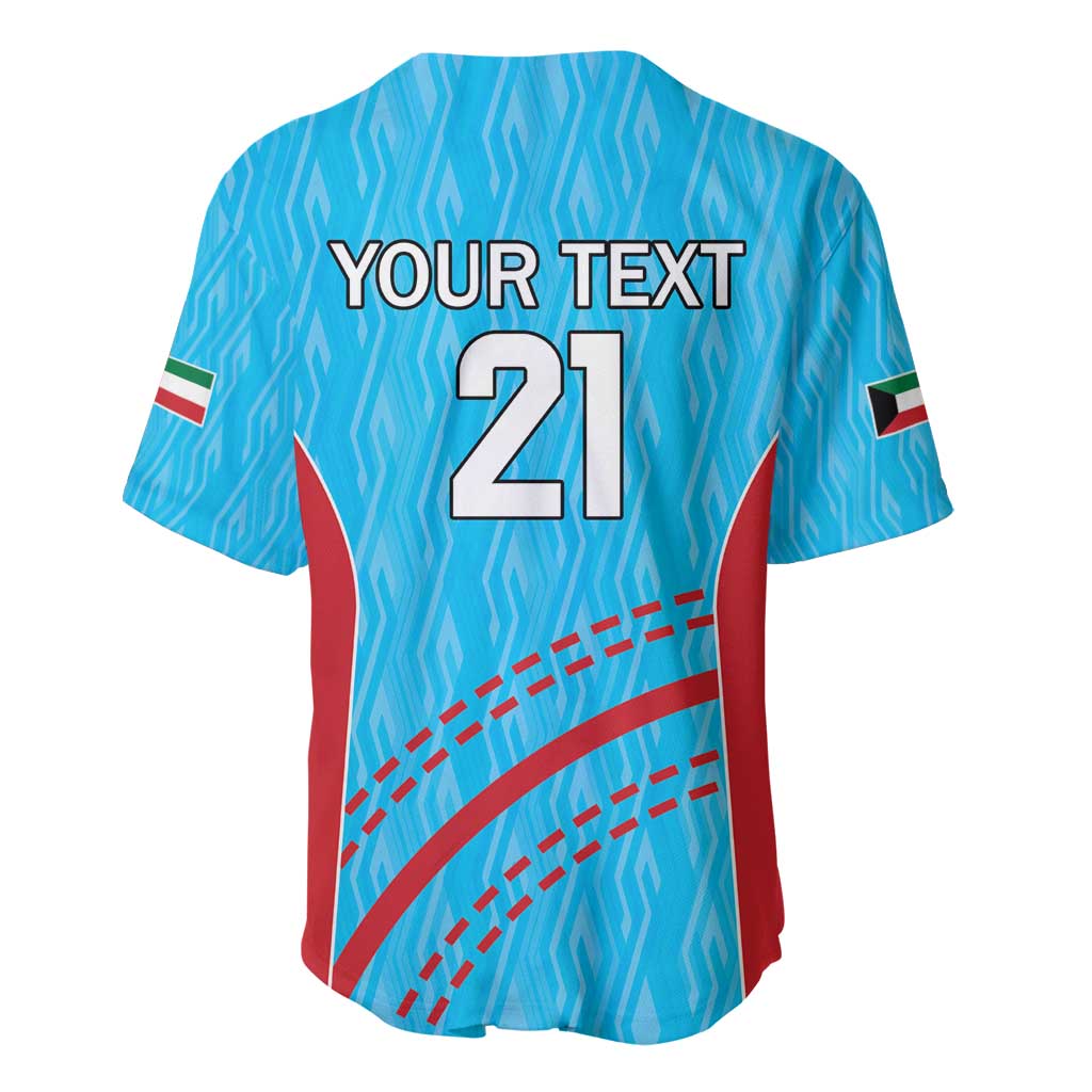 Custom Kuwait Cricket Baseball Jersey Kuwayt Sporty Pattern LT9 - Wonder Print Shop
