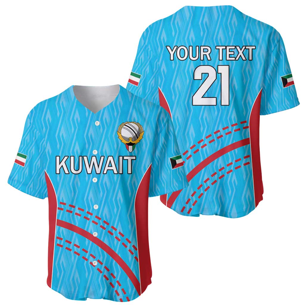 Custom Kuwait Cricket Baseball Jersey Kuwayt Sporty Pattern LT9 - Wonder Print Shop