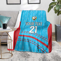 Custom Kuwait Cricket Blanket Kuwayt Sporty Pattern