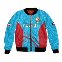 Custom Kuwait Cricket Bomber Jacket Kuwayt Sporty Pattern LT9 - Wonder Print Shop