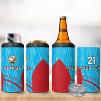 Custom Kuwait Cricket 4 in 1 Can Cooler Tumbler Kuwayt Sporty Pattern LT9 - Wonder Print Shop