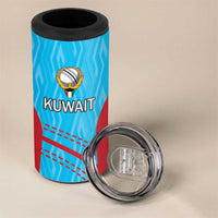 Custom Kuwait Cricket 4 in 1 Can Cooler Tumbler Kuwayt Sporty Pattern LT9 - Wonder Print Shop