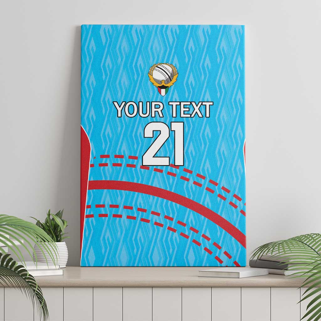 Custom Kuwait Cricket Canvas Wall Art Kuwayt Sporty Pattern LT9 - Wonder Print Shop