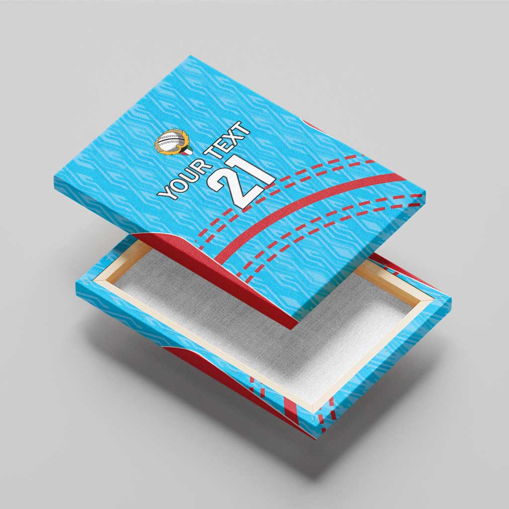 Custom Kuwait Cricket Canvas Wall Art Kuwayt Sporty Pattern LT9 - Wonder Print Shop