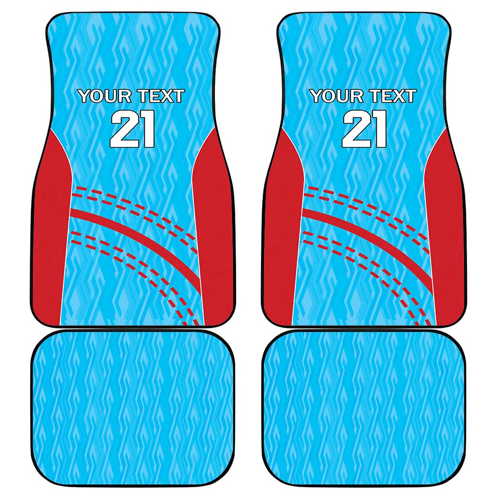 Custom Kuwait Cricket Car Mats Kuwayt Sporty Pattern LT9 - Wonder Print Shop