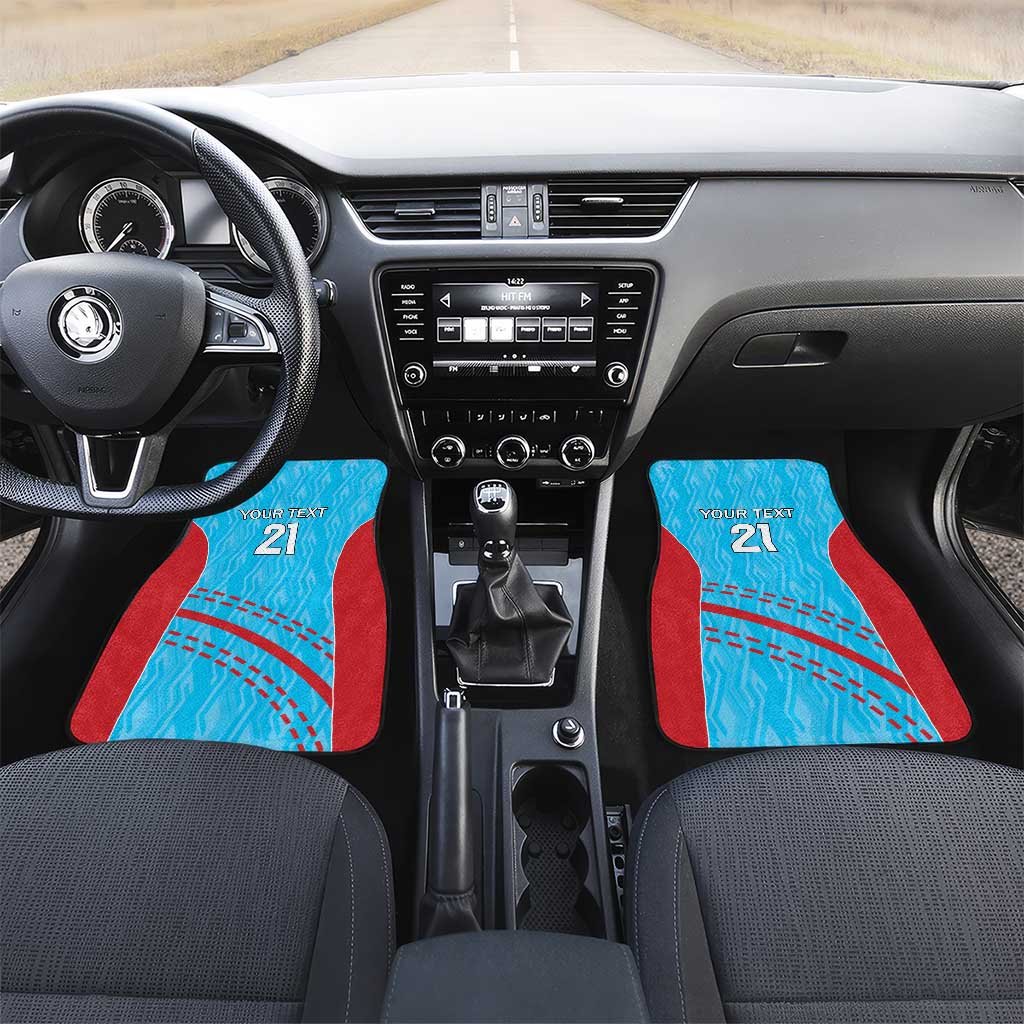 Custom Kuwait Cricket Car Mats Kuwayt Sporty Pattern LT9 - Wonder Print Shop