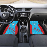 Custom Kuwait Cricket Car Mats Kuwayt Sporty Pattern LT9 - Wonder Print Shop