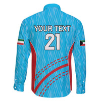 Custom Kuwait Cricket Family Matching Short Sleeve Bodycon Dress and Hawaiian Shirt Kuwayt Sporty Pattern - Wonder Print Shop