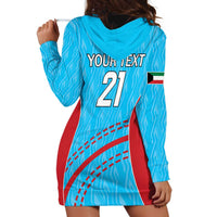 Custom Kuwait Cricket Hoodie Dress Kuwayt Sporty Pattern - Wonder Print Shop