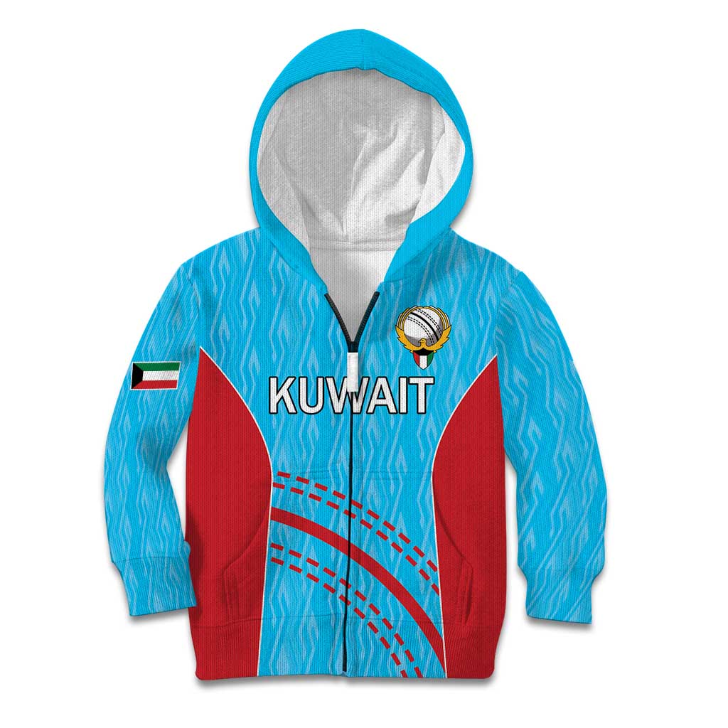 Custom Kuwait Cricket Kid Hoodie Kuwayt Sporty Pattern - Wonder Print Shop