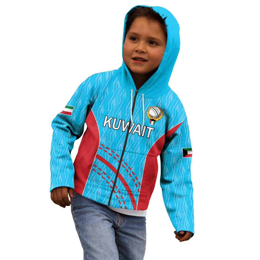 Custom Kuwait Cricket Kid Hoodie Kuwayt Sporty Pattern - Wonder Print Shop