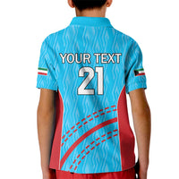 Custom Kuwait Cricket Kid Polo Shirt Kuwayt Sporty Pattern - Wonder Print Shop