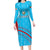 Custom Kuwait Cricket Long Sleeve Bodycon Dress Kuwayt Sporty Pattern - Wonder Print Shop