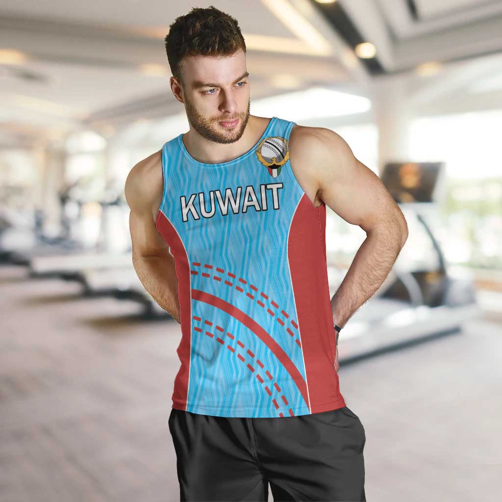 Custom Kuwait Cricket Men Tank Top Kuwayt Sporty Pattern - Wonder Print Shop